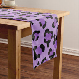 Camino De Mesa Mediano Leopard Print, Leopard Spots, Purple Leopard