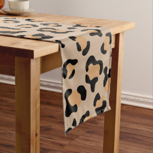 Camino De Mesa Mediano Leopardo Print, Leopard Spots, Brown Leopard