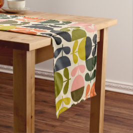 Camino De Mesa Mediano Mid‑century modern- Retro Scandinavian Flowers