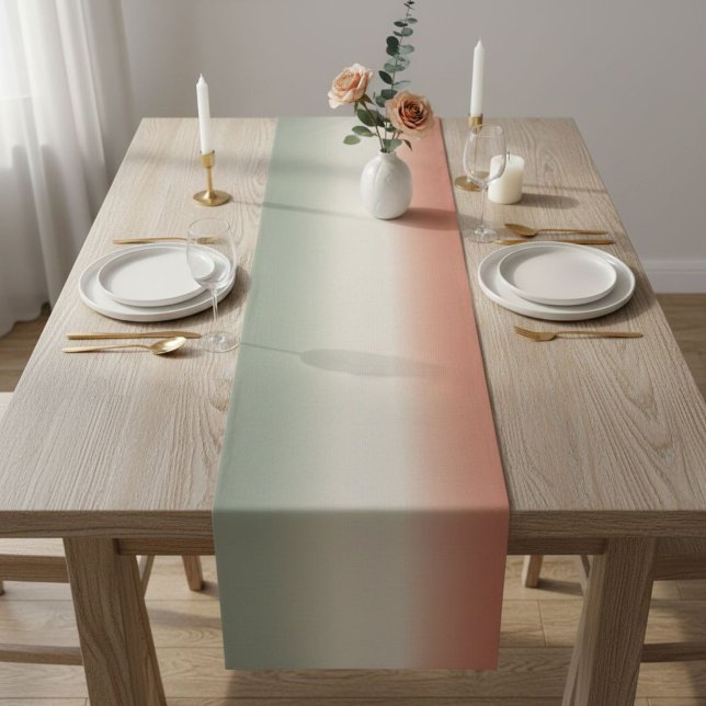 Camino De Mesa Mediano Modern Italian Flag Gradient Table Runner (Subido por el creador)
