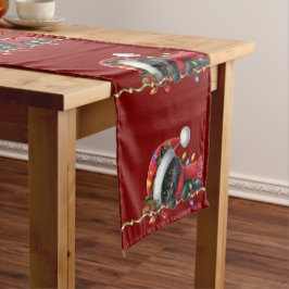 Camino De Mesa Mediano Navidades Black Cat Holiday Table Runner