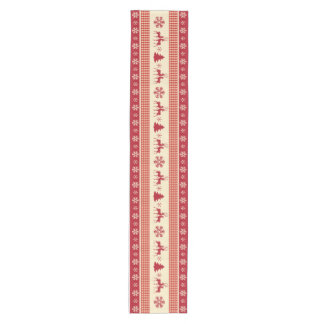 Camino De Mesa Mediano Navidades corredor de mesa rojo y blanco de 16" x