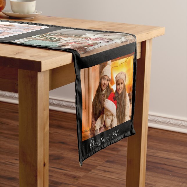Camino De Mesa Mediano Navidades Holiday Photo Name Home Decour Keepsake (In Situ)