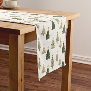 Camino De Mesa Mediano Patrón de árbol de Navidad Minimalista moderno