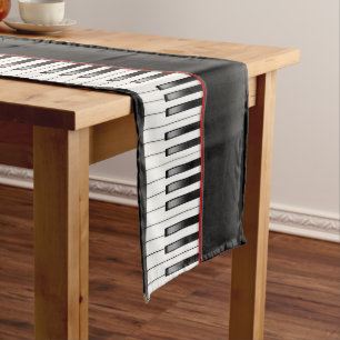 Camino De Mesa Mediano Patrón de teclado de piano