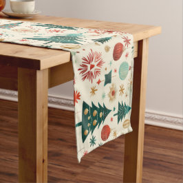 Camino De Mesa Mediano Patrón festivo de vacaciones de invierno