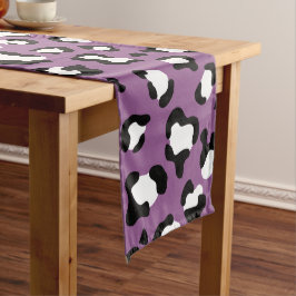 Camino De Mesa Mediano Patrón leopardo, puntos leopardo, leopardo púrpura