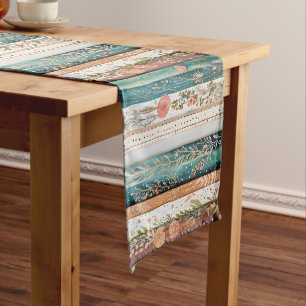 Camino De Mesa Mediano Patrones mezclados shabby chic