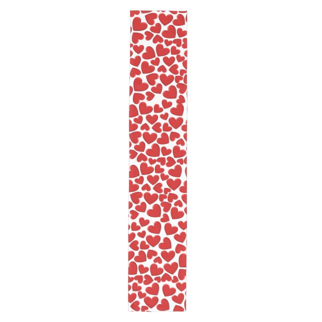 Camino De Mesa Mediano Personalizable Puffy Hearts (Anverso)