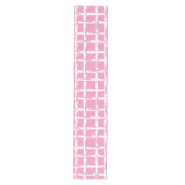 Camino De Mesa Mediano Preppy Bamboo – Pink Coastal Coordinate