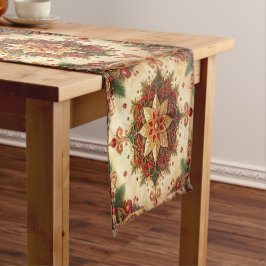 Camino De Mesa Mediano Red Green Decorative Holiday Table Runner