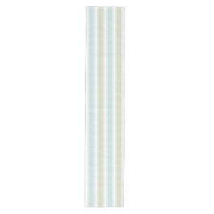 Camino De Mesa Mediano Seafoam de doble raya y azul