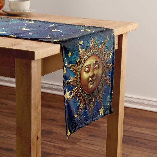 Camino De Mesa Mediano Sol Celestial Personalizado (In Situ)