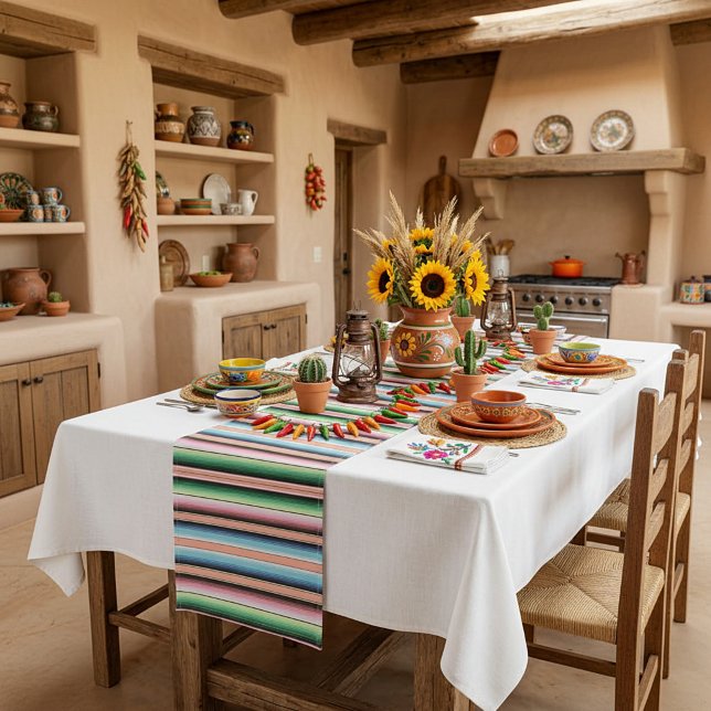 Camino De Mesa Mediano Tiras de serape de pasto (Subido por el creador)