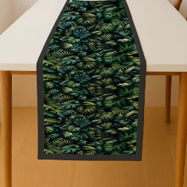 Camino De Mesa Mediano Tropical Monstera Botanical Green Jungle 