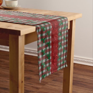 Camino De Mesa Mediano Xmas Gingham de 1940