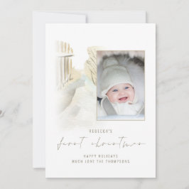 Camino de nieve de invierno Foto del bebé Primera