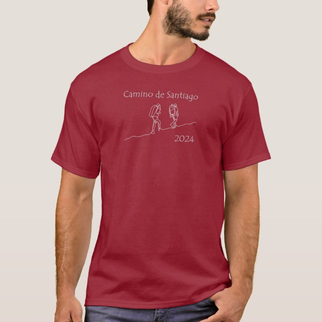 Camino de Santiago Camino Camiseta (Diseño Ligero) (Anverso)
