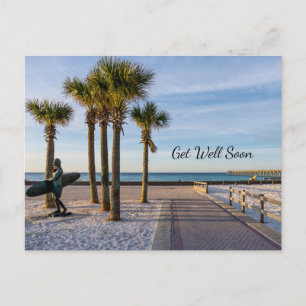 Camino Emparchado a Pensacola Beach Tarjeta Postal
