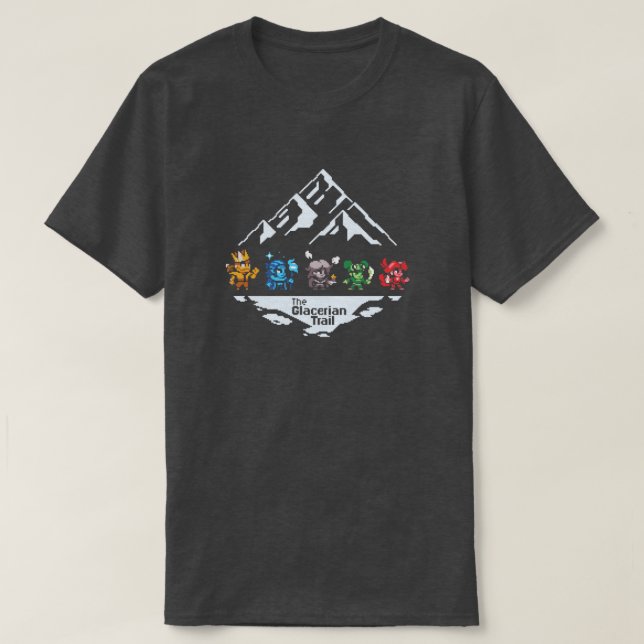 Camino glaceriano - Camiseta gris (Diseño del anverso)