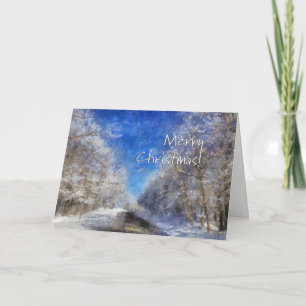 Camino nevado - Felices Navidad impresionistas