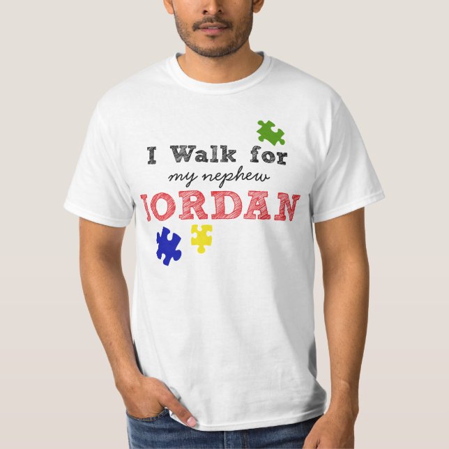 Camino para… la camiseta del autismo de Jordania (Anverso)