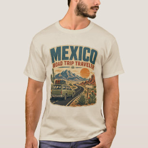 Camino por México Camiseta de viaje vintage Aventu