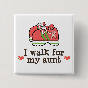 Camino Por Mi Tía Cáncer De Mama Botón Walk