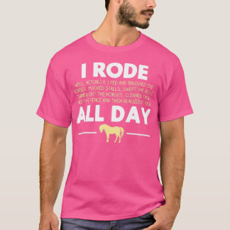 Camino todo el día en camiseta de caballos, divert
