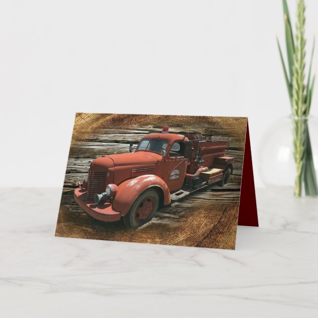 Camión antigüo de bomberos vintage (Anverso)