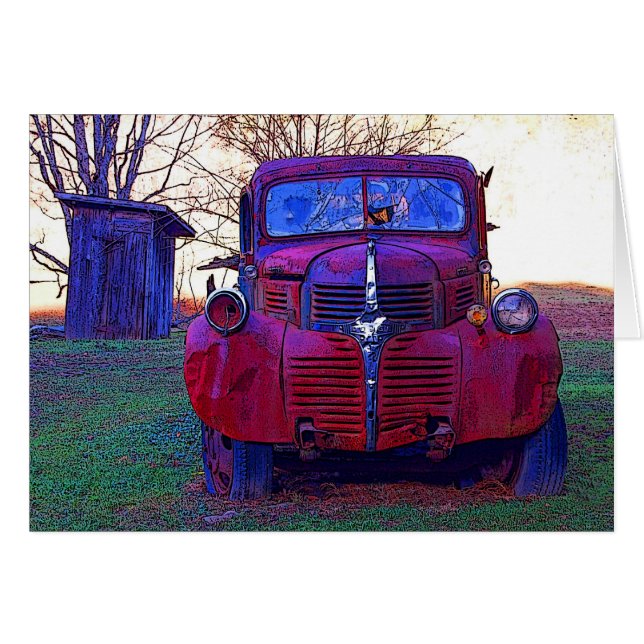 Camión antiguo y Uthouse (Anverso (Horizontal))