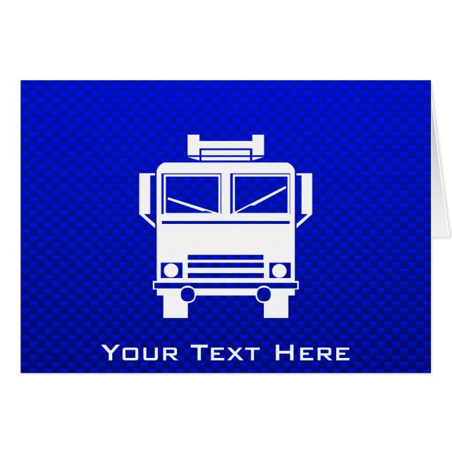 Camión azul contra incendios (Anverso (Horizontal))