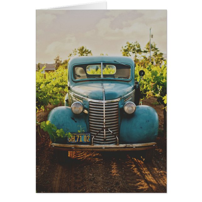 Camión azul vintage (Frente)