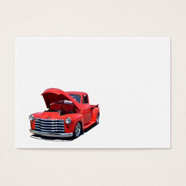 Camión Chevy Rojo clásico personalizado (Frente)