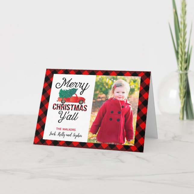 Camión de árbol de navidad de Feliz Navidad (Anverso)