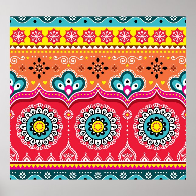 Camión de arte paquistaní: Colorido (Frente)