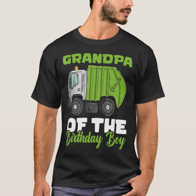 Camión De Basura Camisa De Cumpleaños, Abuelo Del  (Anverso)