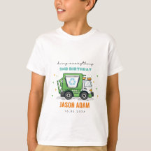 Camión de basura camisetas de niños fiesta de cump
