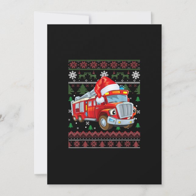 Camión de bomberos Bombero Navidad Niño lindo Gorr (Anverso)