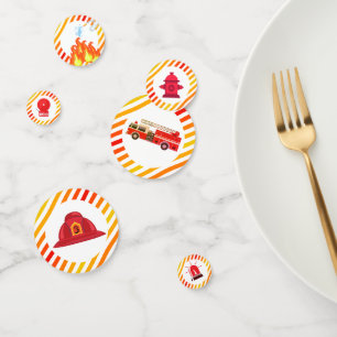 Camión de bomberos Confetti fiesta de cumpleaños