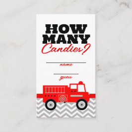 Camión de bomberos cuántas tarjetas de juego de lo