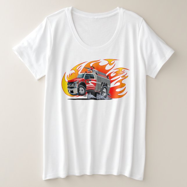 Camión de bomberos de dibujos animados (Anverso del diseño)