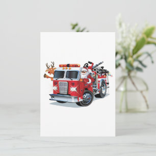 Camión de bomberos de Navidad de dibujos animados