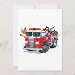 Camión de bomberos de Navidad de dibujos animados