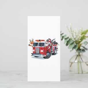 Camión de bomberos de Navidad de dibujos animados