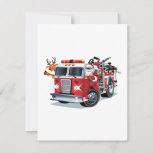 Camión de bomberos de Navidad de dibujos animados