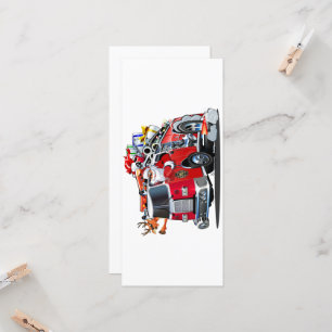 Camión de bomberos de Navidad de dibujos animados