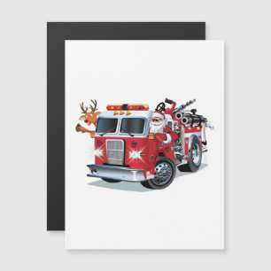 Camión de bomberos de Navidad de dibujos animados