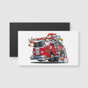 Camión de bomberos de Navidad de dibujos animados