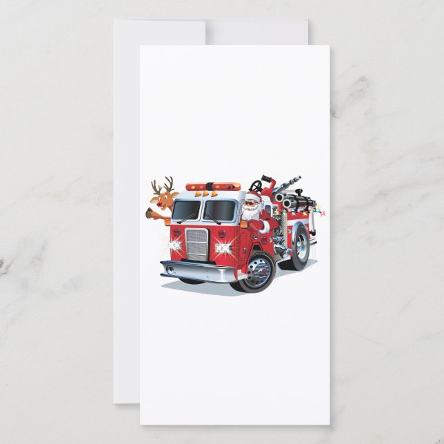 Camión de bomberos de Navidades personalizados (Anverso)